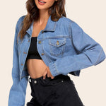Nadorine Cropped Denim Jean Jacket