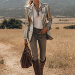 Modern And Cool Silver Suit Blazer