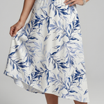 Kael | V Neck Soft Botanical Print Midi Dress