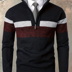 Milan | Color-Block Half-Zip Sweater