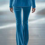 Casual Loose Retro Solid Color Velvet Flared Pants