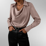 Stephanie | Chic Satin Blouse
