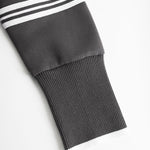 Retro Sporty Webbing Grey-white Half-zip Sweatshirt And Wide-leg Pants Set