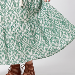 Ilaira | Patterned V-Neck Midi Dress with Tassels