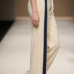 Urban Color Block Straight Pants with Pockets