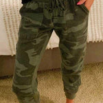 Margovil Drawstring Waist Camo Jogger