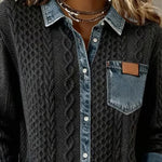 Long-Sleeve Shirt with Denim Patchwork™