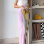 Strapless Color Block Printed Maxi Holiday Dress