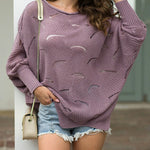 Plus Size Loose Hollow Knitwear Sweater