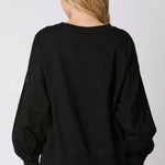 Halloween Letter Bowknot Sweater Loose Casual Top