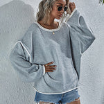 Oversized Soft Knit Long Batwing Sleeve Pullover Sweater Tunic Outfit Tops