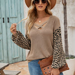Patchwork Knitted Pullover Sweater Tops
