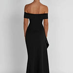 Sexy Lady Off Shoulder High Slit Maxi Dress