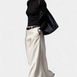 Ada H-Line Solid Color Minimalist Skirt