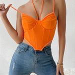 Nadorine Asymmetrical Hem Bustier Cami Top