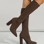 Lucía | WOMEN'S KNITTED SOCK BOOTS WITH BLOCK HEEL