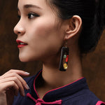 Original Geometry Split-Joint Wooden Earrings Accessories