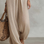 Retro V-neck Jumpsuit