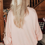 Christmas Claus Sequined Casual Loose Sweatshirt