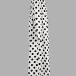 A-Line Long Sleeves Elasticity Polka-Dot Split-Joint Off-The-Shoulder Maxi Dresses