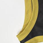 A-Line High Waisted Contrast Color Hollow Round-Neck Maxi Dresses