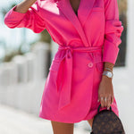 Autumn and winter long-sleeved strappy jacket casual small suit