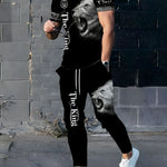 KZZ Men's 3D Lion Print Sports Set