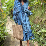 Nadorine Women's Beach Cover up Swimsuit Kimono with Bohemian Floral Print Vacation Dresses
