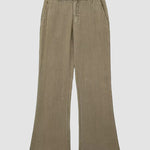 Street Style Two Pieces Sets Cotton Linen Vest Top High Waist Wide Leg Pants
