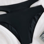 Halter Neck Bikini Sets Swimsuit Color High Waist Thong Swimwear