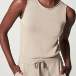Nadorine Women's Adjustable Belt Overalls Rompers Sleeveless Wide Leg Jumpsuit