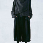 Casual Loose Black Stand Collar Outerwear