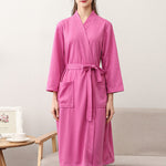 Comfortable Solid Bandage Thin Pajama Robe
