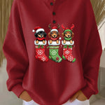Elena | Vintage Christmas Sweater with Dog Motif