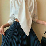 White Inspired Designer Oversize Tops Shirt Blouse