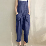 Sleeveless Overalls Jumpsuit Casual Summer Wide Leg Bib Rompers