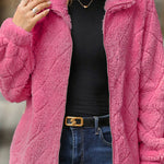 Zippered Diamond Plush Jacket