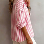 Nora | Loose Striped Blouse with Collar