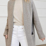 Long Patch Pocket Sweater Cardigan Coat