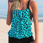Two Piece Tummy Control Bathing Suits Tankini Top with Sporty Shorts