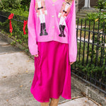 Christmas Nutcracker Sequined Casual Knitted Cardigan