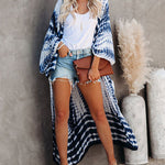 Nadorine Women's Beach Cover up Swimsuit Kimono with Bohemian Floral Print Vacation Dresses