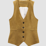 Two Pieces Set Sleeveless Vest and Pants Suit