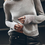 THE SILVER METALLIC KNITTED SWEATER