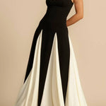 Timeless Elegance Panelled Tulle A-line Slip Maxi Dress