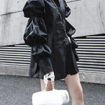 Vintage Layered Puff Sleeve Long Shirt