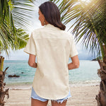 Short Sleeve Blouses Lightweight Loose Top - Nadorine (Us Only)