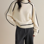 V|C - Contrast Piped Turtleneck Sweater Evelyn