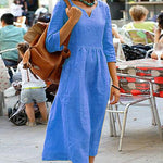Loose Cotton Linen Beach Dresses