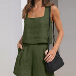 Nadorine Crop Tops Shorts Sets